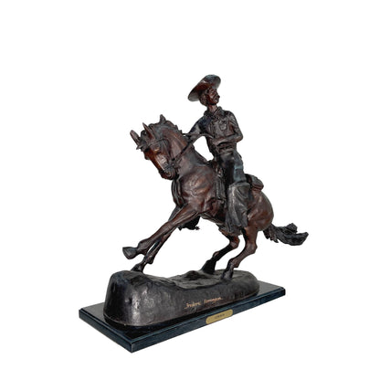 Remington 'Cowboy' Table-Top Bronze Statue