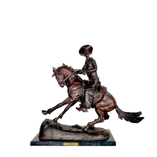 Remington 'Cowboy' Table-Top Bronze Statue