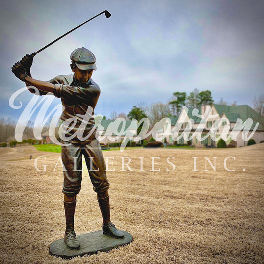 'Bennett' Life-size Male Golfer Bronze Statue