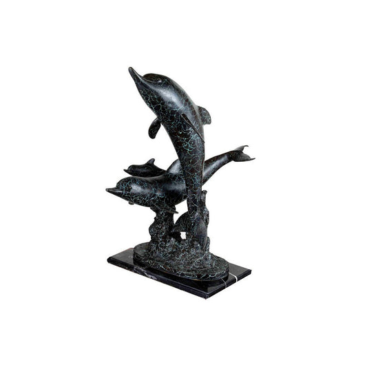 Dolphin Family Table-top Bronze Statue