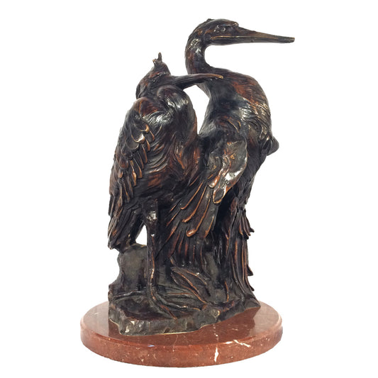 Cormorant Birds Bronze Table-top Statue