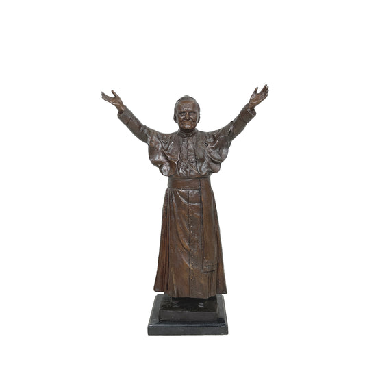 Pope John Paul II Table-top Bronze Statue