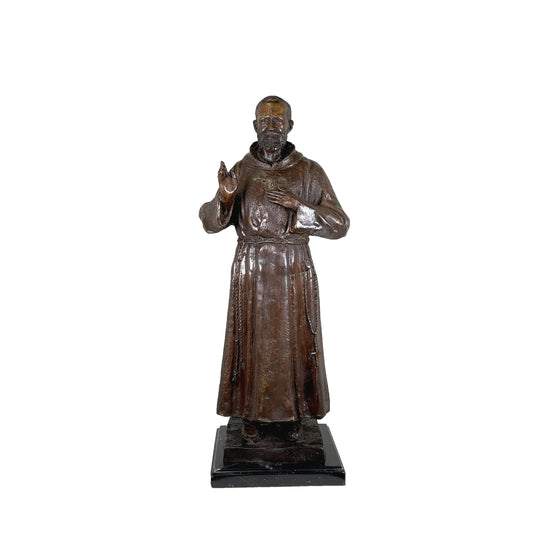Saint Pio Table-top Bronze Statue