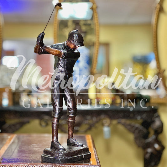 'Bennett' Male Golfer Table-top Bronze Statue