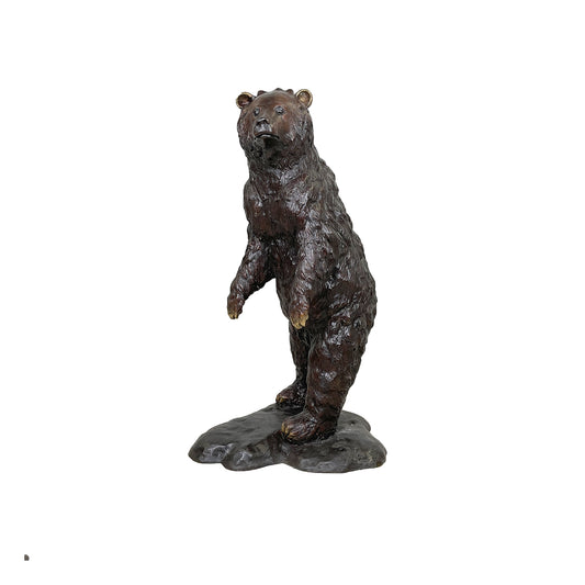 Standing Puff Bear Bronze Statue