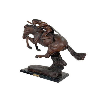 Remington 'Cheyenne' Table-Top Bronze Statue