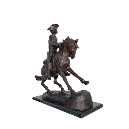 Remington 'Cowboy' Table-Top Bronze Statue