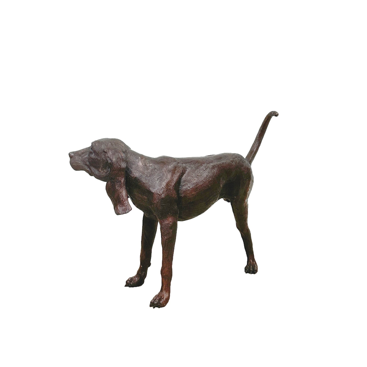 Peeing Bloodhound Dog Fountain Bronze Statue