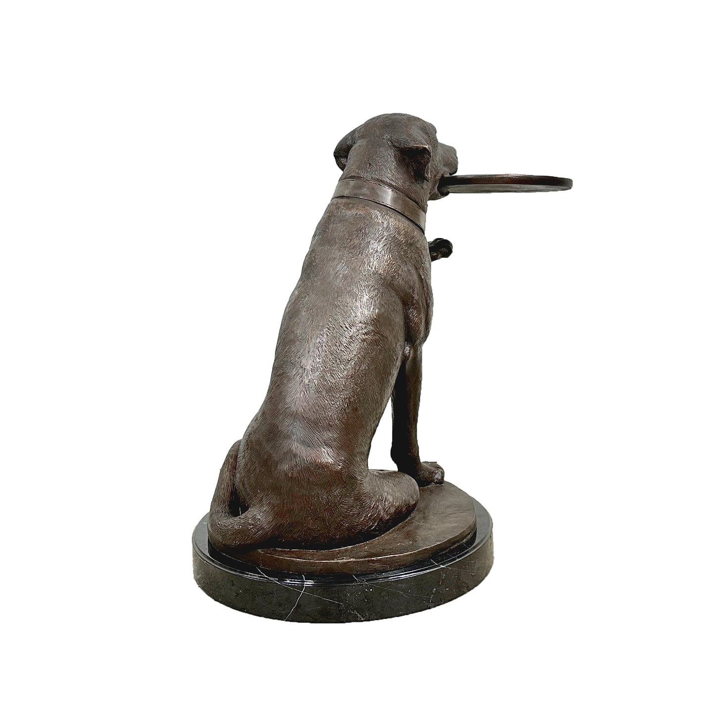 Labrador Retriever End Table Bronze Statue