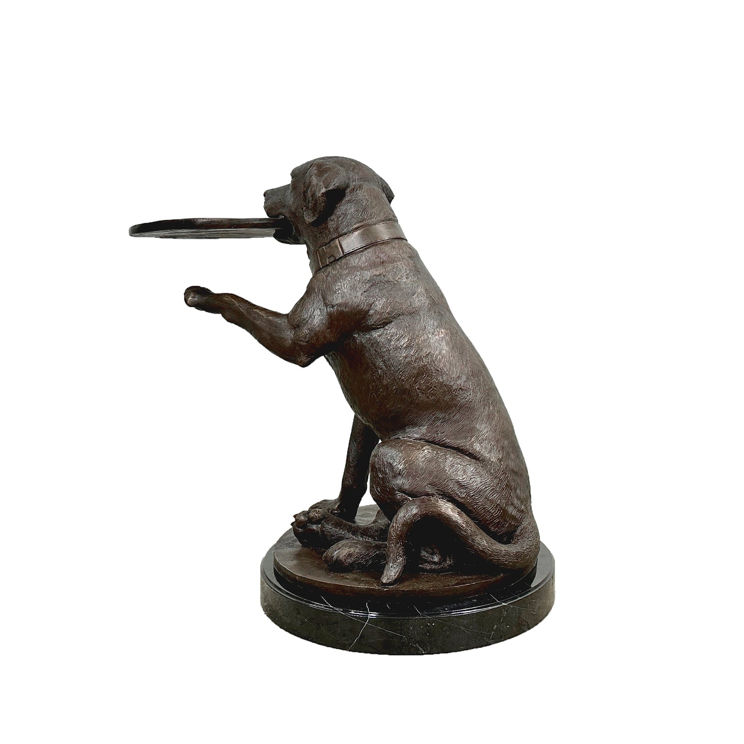 Labrador Retriever End Table Bronze Statue