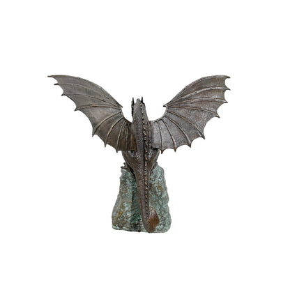 Dragon on Rock Fountain Bronze Statue