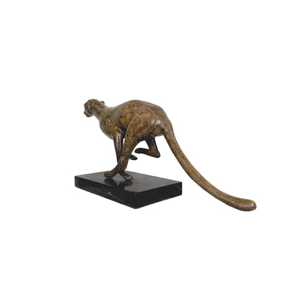 Running Cheetah Bronze Table-top Statue