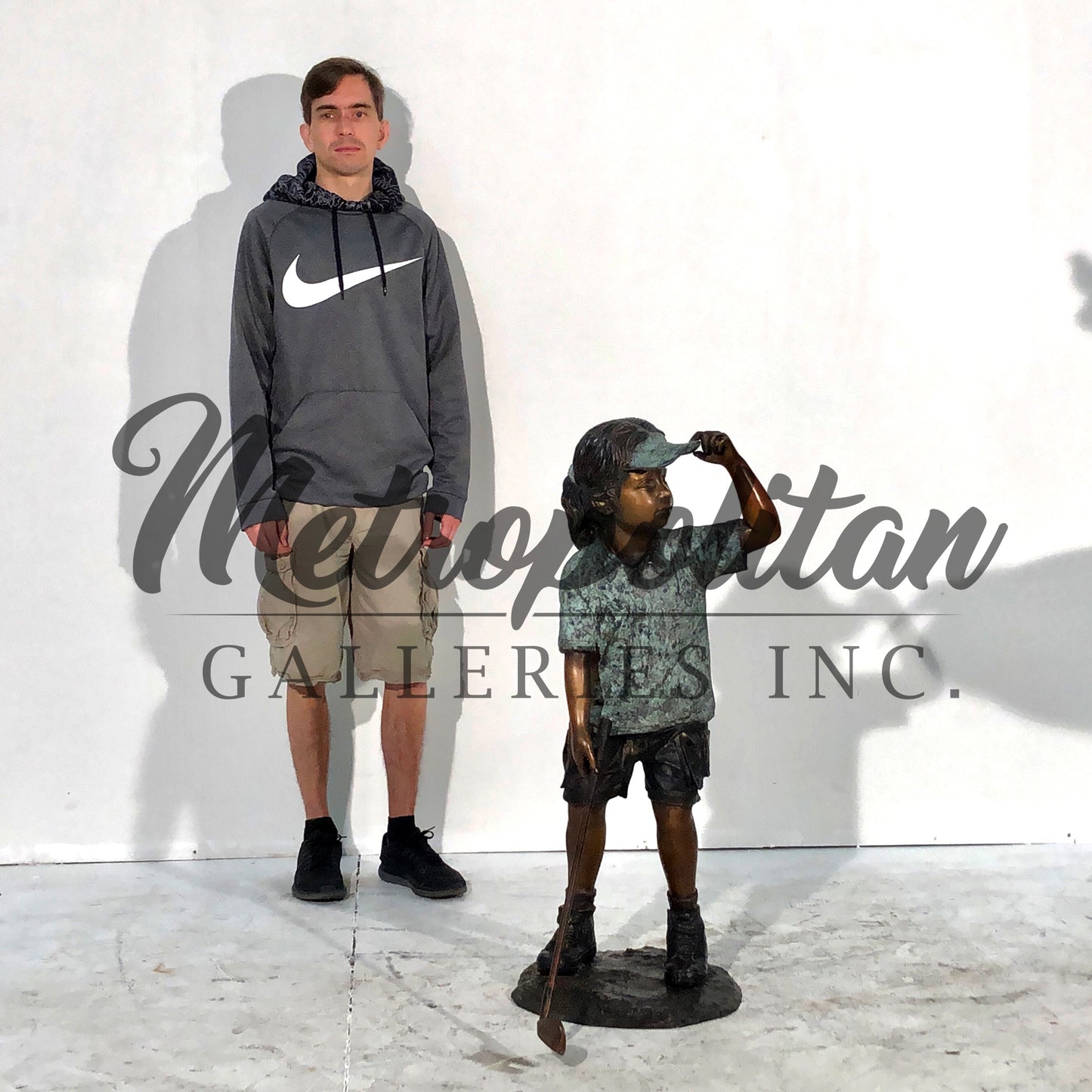 Little Girl Golfer Bronze Statue