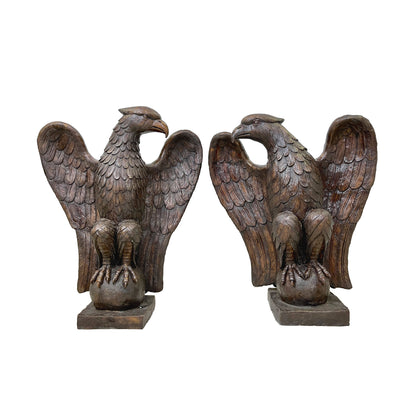 Eagle on Ball Bronze Statue Set