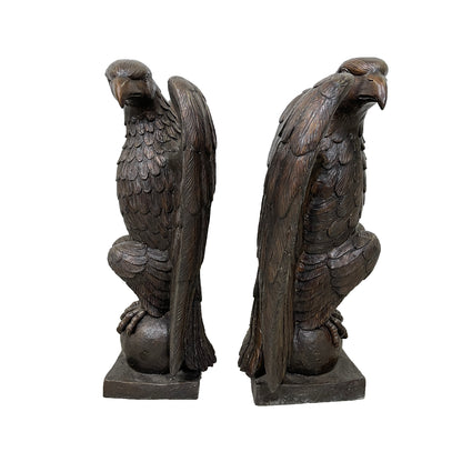 Eagle on Ball Bronze Statue Set