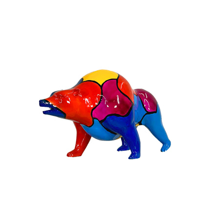 ColorSplash Jigsaw Bear Bronze Statue