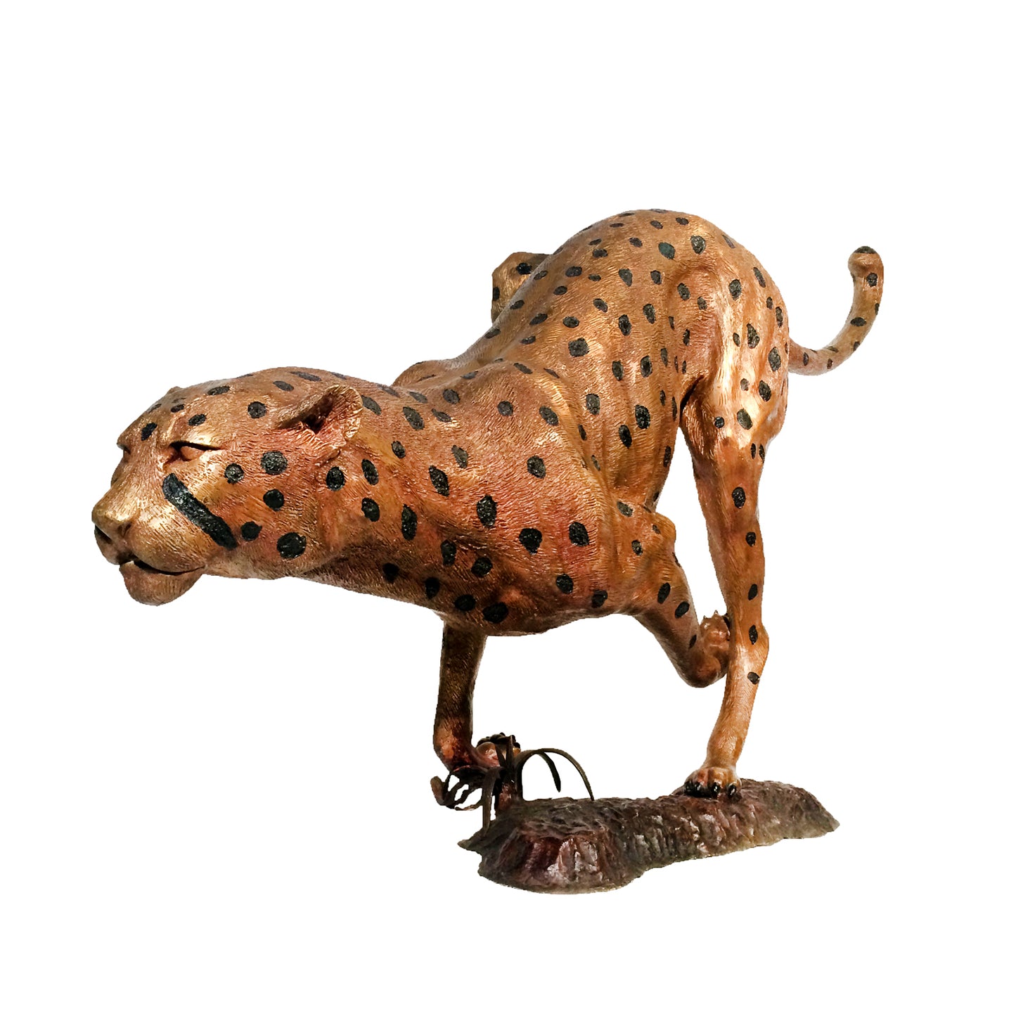 Running Cheetah Bronze Statue