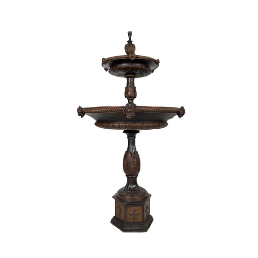 Classical Rose Two Tier Bronze Fountain