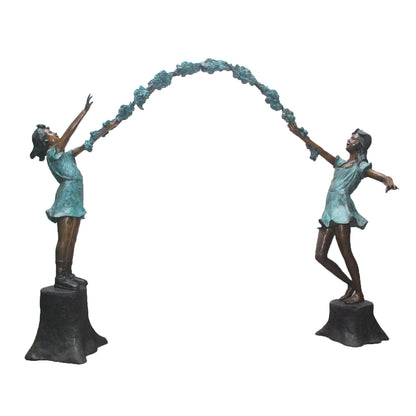 Arbor Girls Bronze Statue