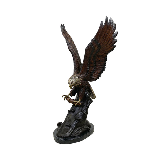 Eagle catching Fish Table-top Bronze Statue