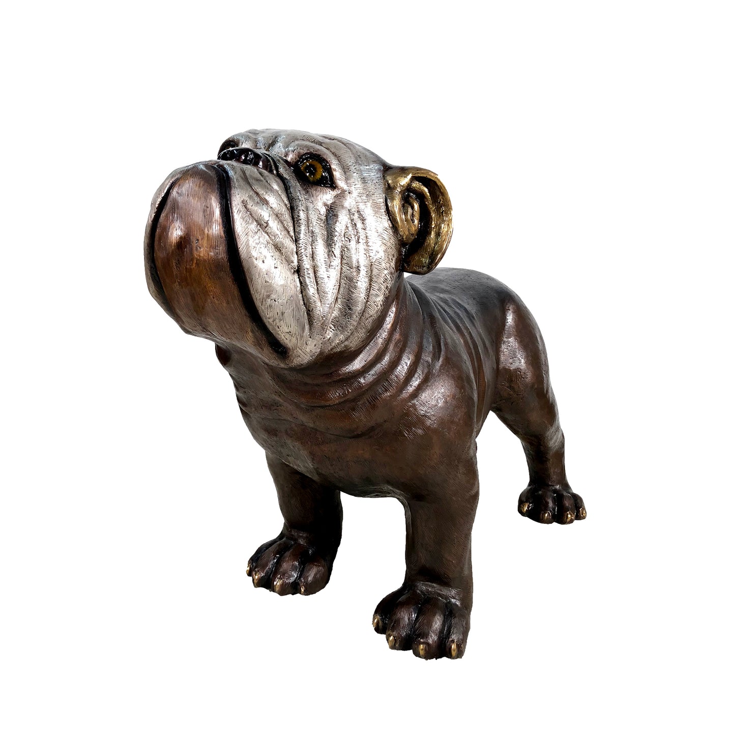 Large Bulldog Bronze Statue