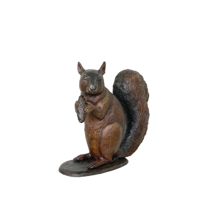 Jumbo Squirrel holding Nut Table-top Bronze Statue