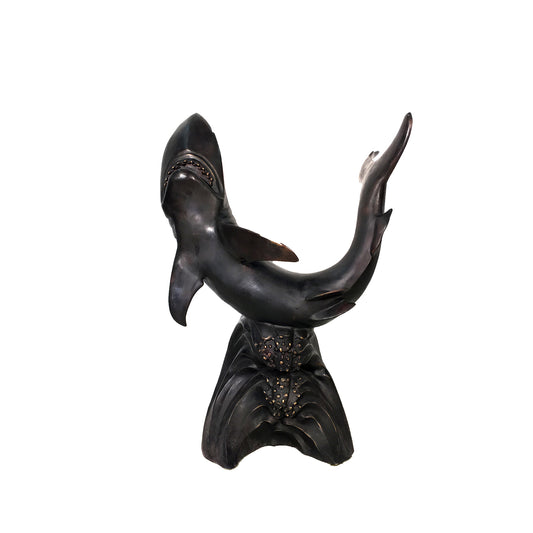 Shark Fountain Bronze Statue