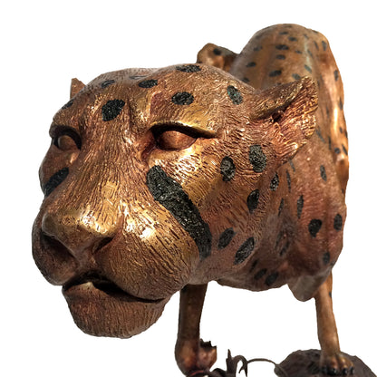 Running Cheetah Bronze Statue