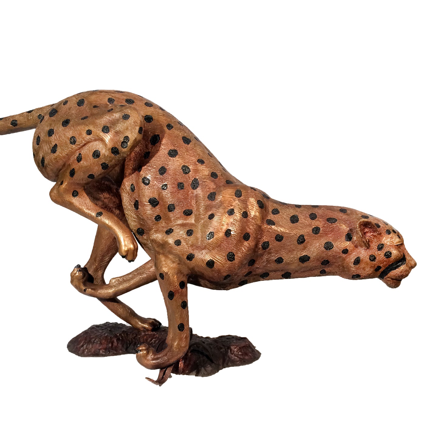 Running Cheetah Bronze Statue