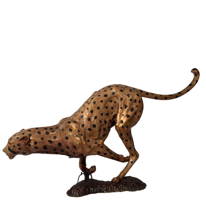 Running Cheetah Bronze Statue