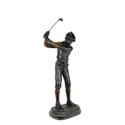 'Bennett' Male Golfer Table-top Bronze Statue