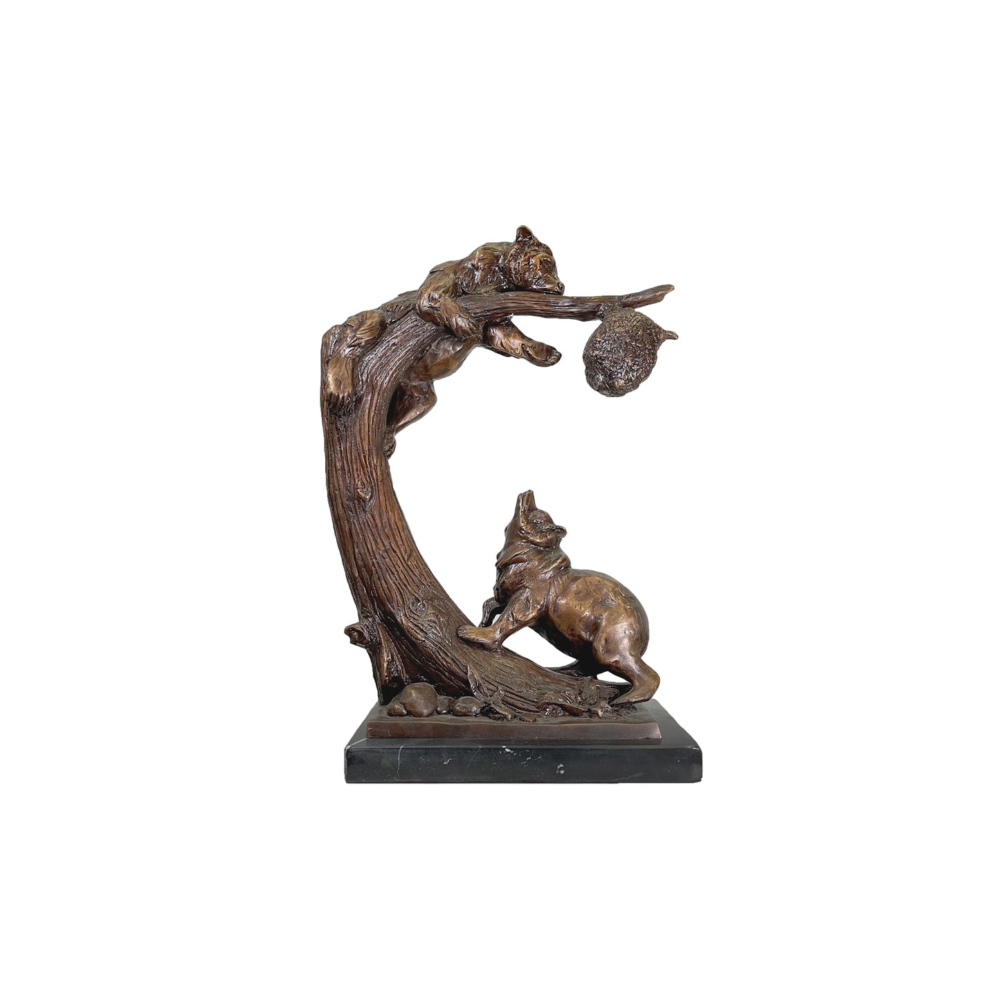 Bears after Beehive Table-top Bronze Sculpture