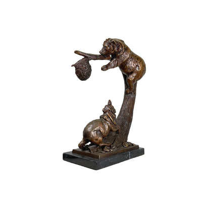 Bears after Beehive Table-top Bronze Sculpture