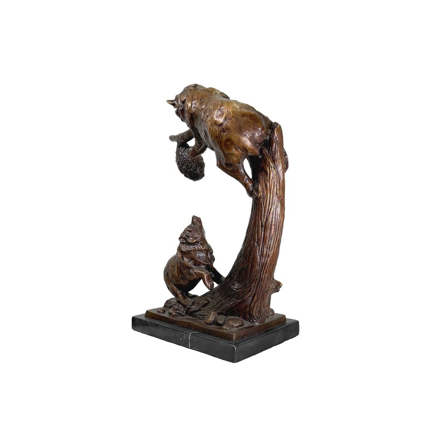 Bears after Beehive Table-top Bronze Sculpture