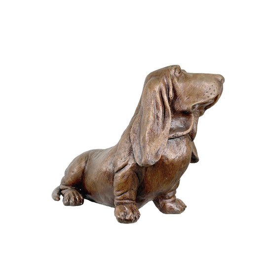 Basset Hound Dog Bronze Statue