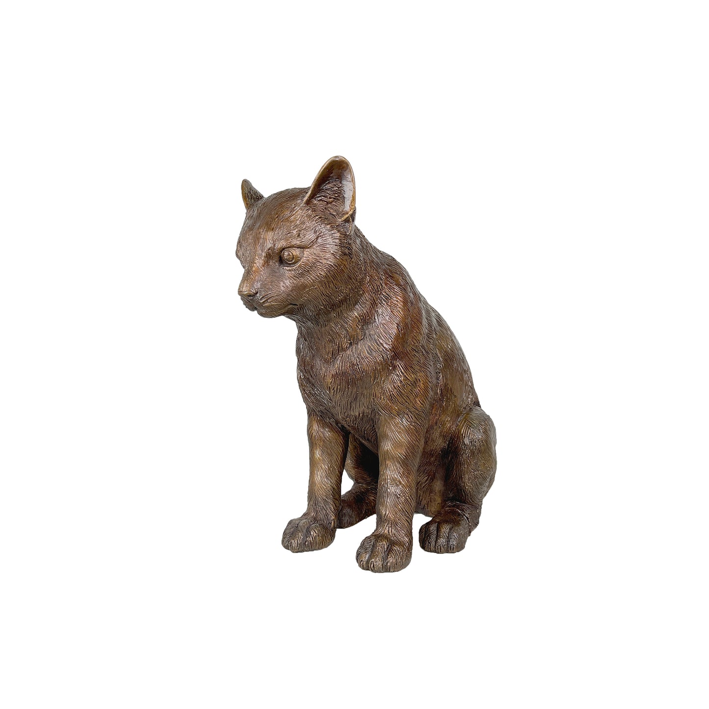 Sitting Cat Table-top Bronze Statue