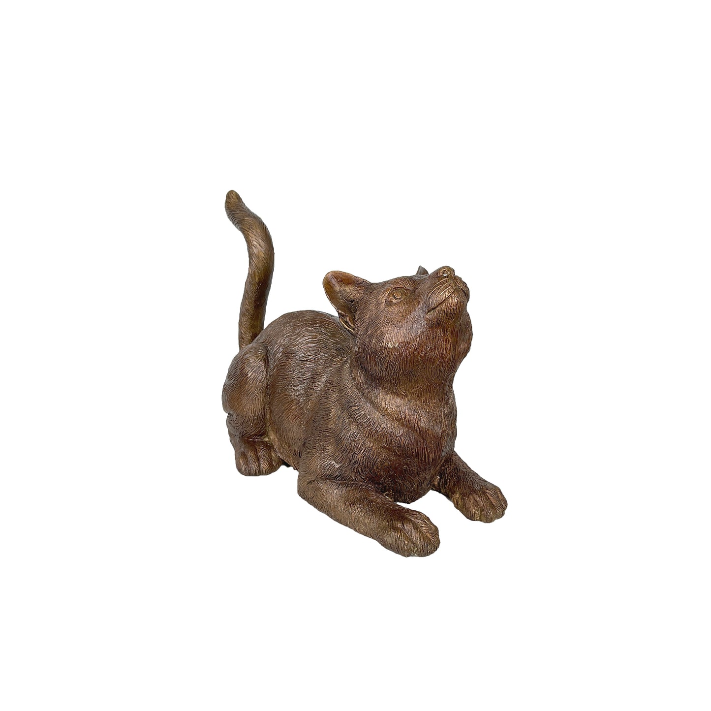 Squatting Cat Table-top Bronze Statue