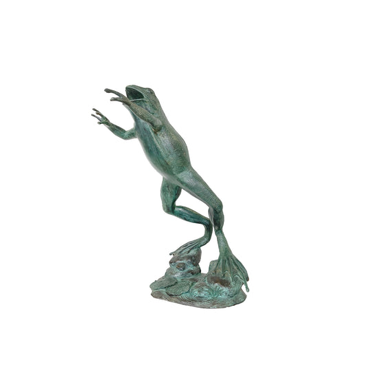 Jumping Frog Fountain Bronze Statue