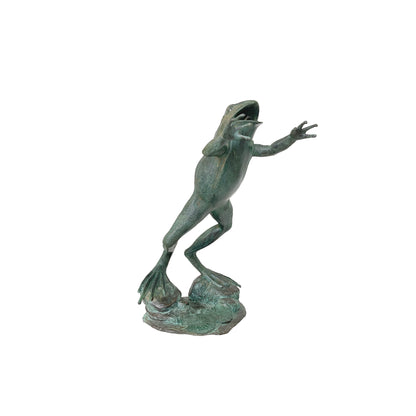 Jumping Frog Fountain Bronze Statue