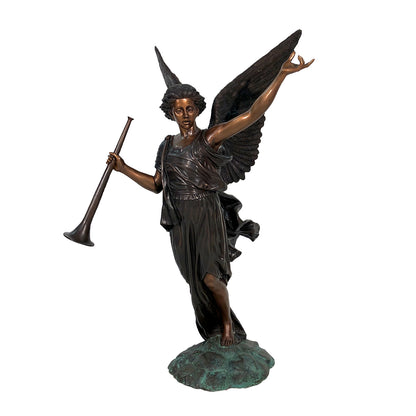 Gabriel Holding Trumpet Bronze Statue