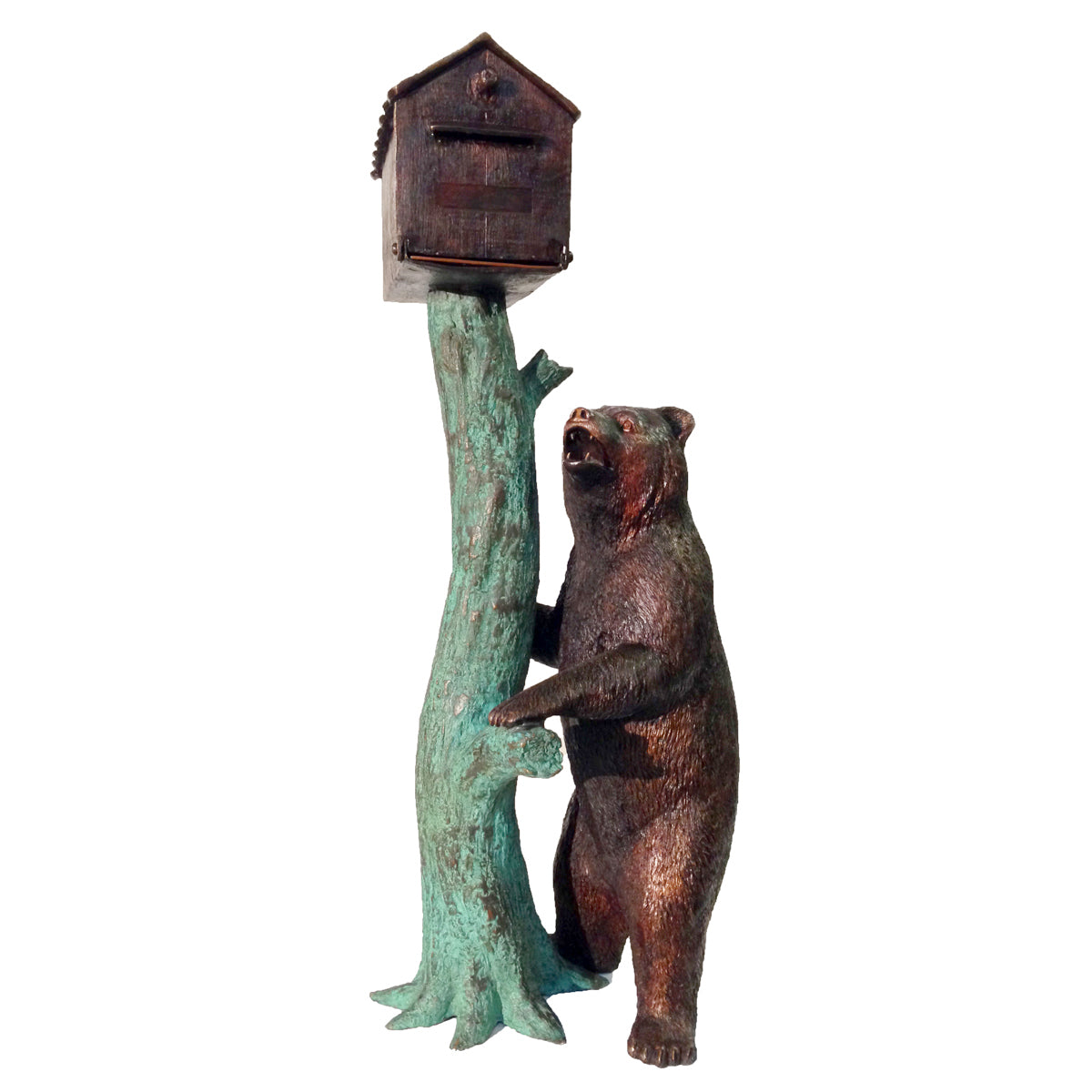 Standing Bear Bronze Statue Mailbox