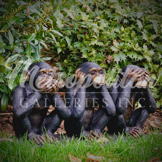 Three Wise Monkeys Bronze Statue