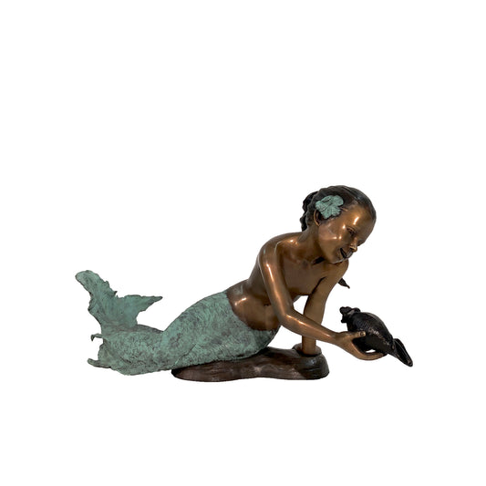 Little Girl Mermaid Fountain Bronze Statue